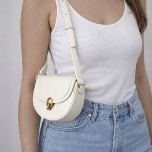 Off white and gold purse